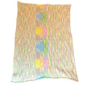 Vintage Hand Knit Baby Blanket 34x46